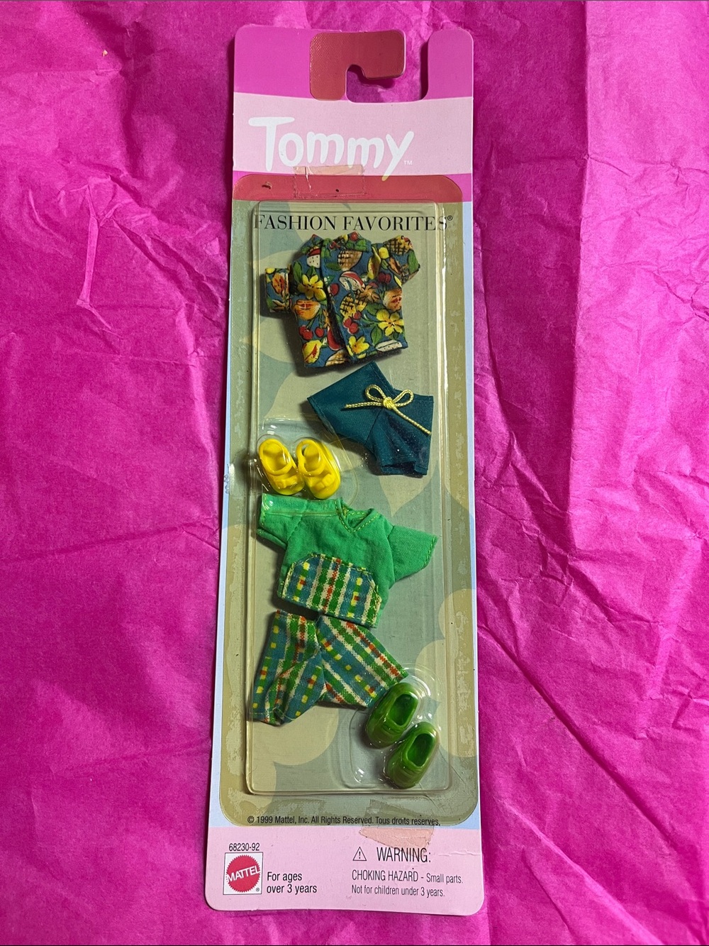 vintage 1999 Mattel Tommy Doll "Fashion Favorites" - sun discoloration